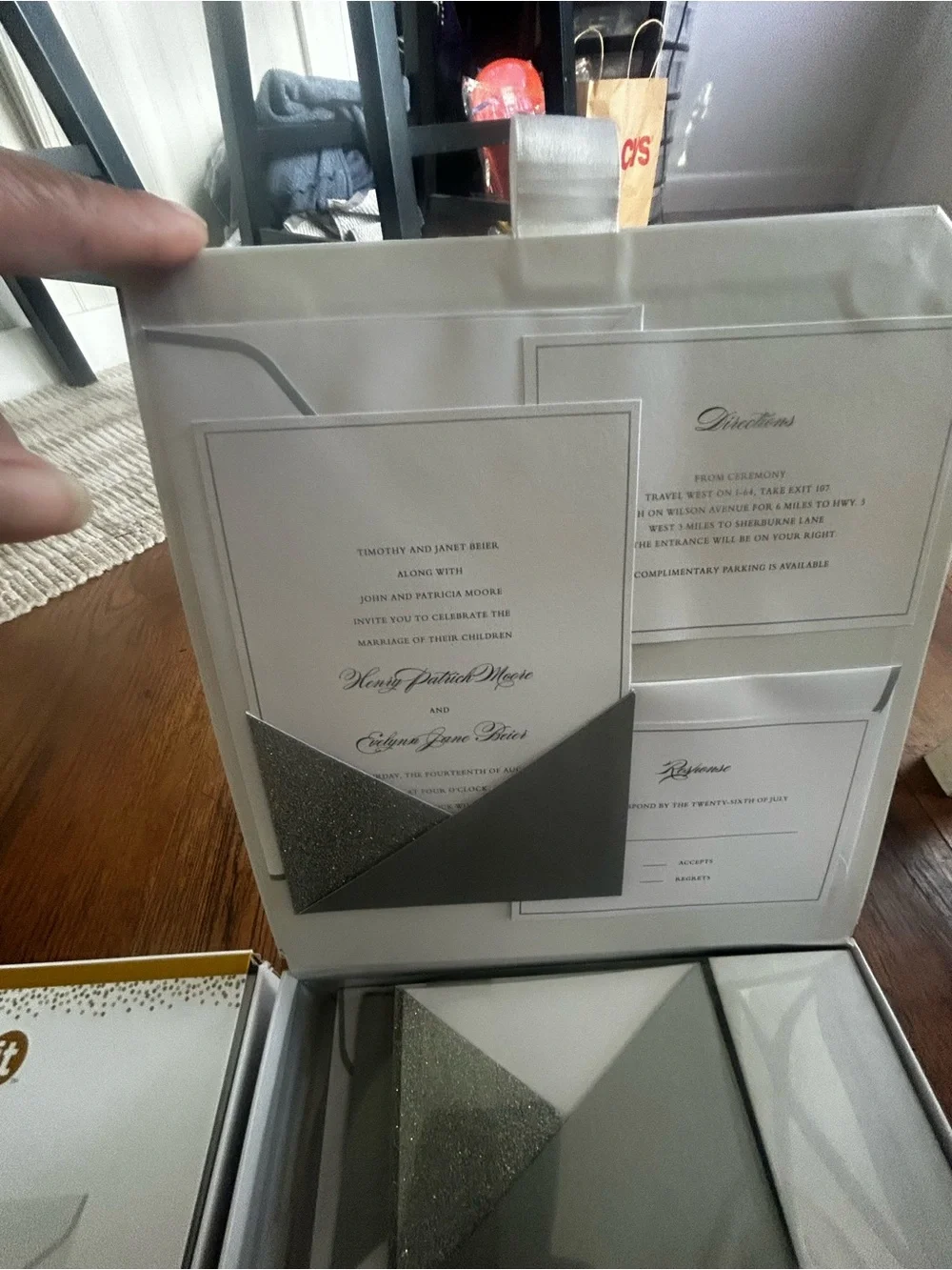 Celebrate It White & Gold Wedding Invitation Sets (2 Pack)